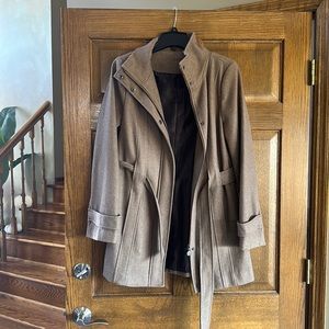 EUC belted wool Calvin Klein coat
